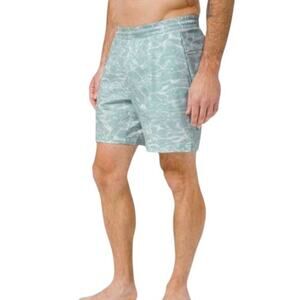 LULULEMON Channel Cross Swim Short *7" Men Sz M Sage Resort Athletic Mesh Liner